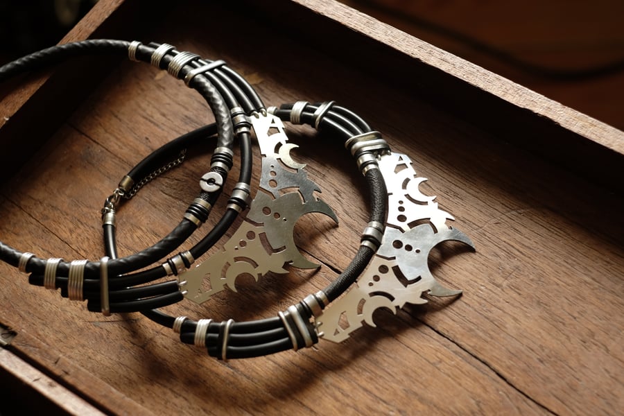 Image of Cyborg moon necklace-pre order