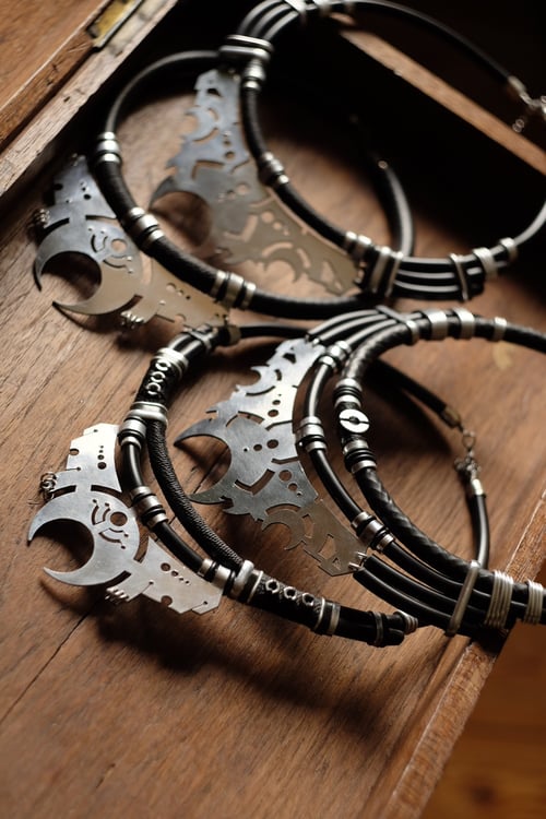 Image of Cyborg moon necklace-pre order