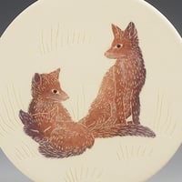 Image 2 of Fox family ceramic wall hanging