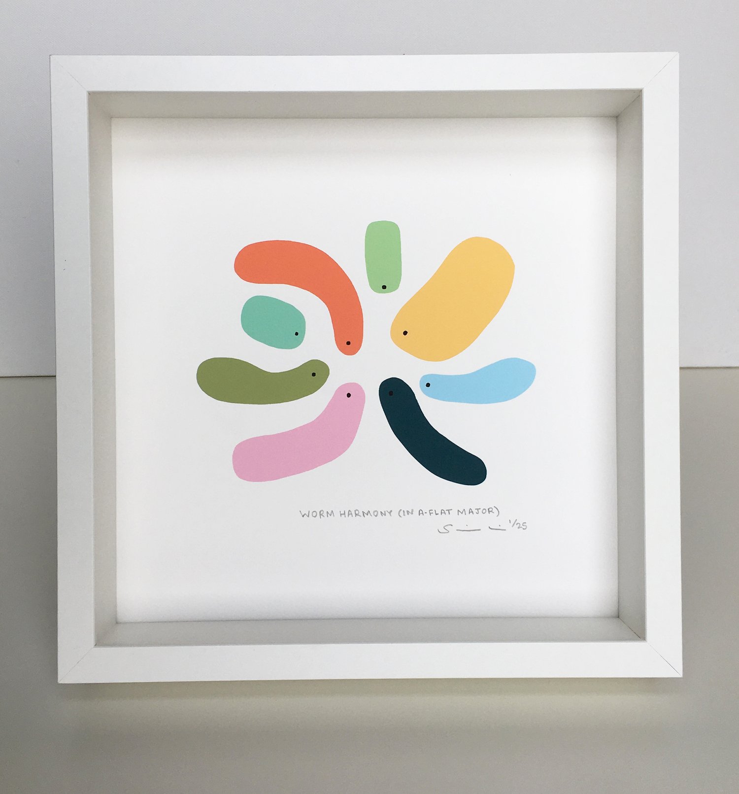Worm Harmony (in A-Flat Major). Limited edition, signed print
