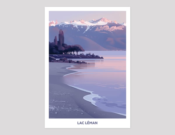 Image of Affiche "Lac Léman - La jetée"