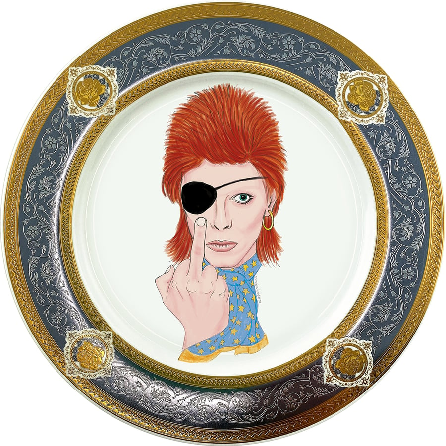 Image of Ziggy stardust - Large Fine China Plate - #0773