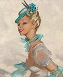 School of Jean Gabriel Domergue (1889-1960) 'The New Hat'