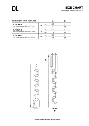 Image of DRILLING LAB - Framework Chain Necklace (Coating Orange)