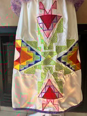 Image of Purple overlay skirt 