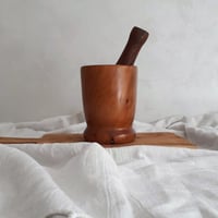 Image 1 of MOROCCAN THUYA WOOD MORTAR & PESTLE