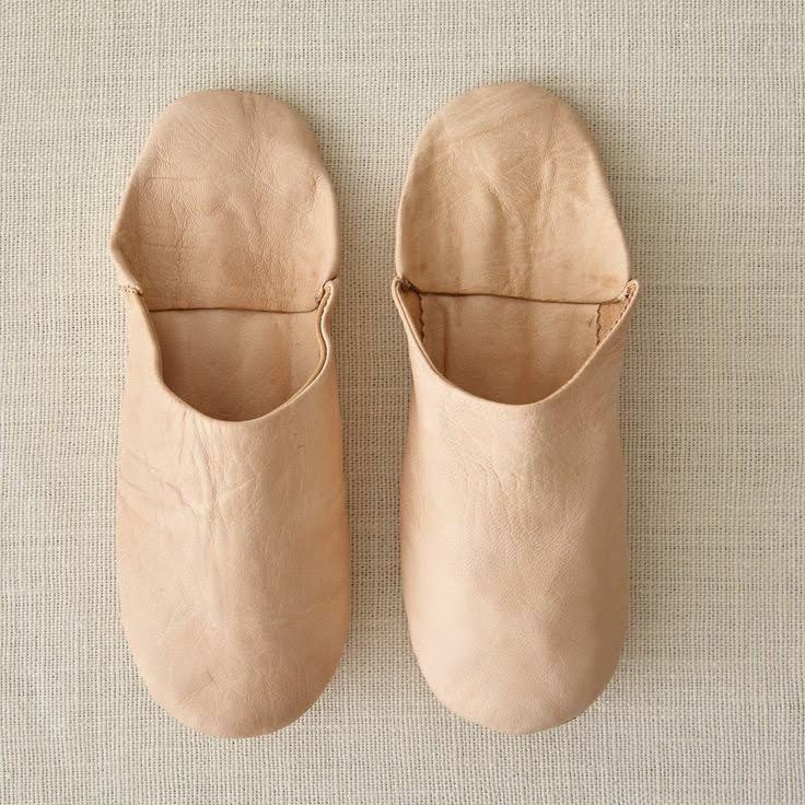 Image of NATURAL LEATHER  BABOUCHE