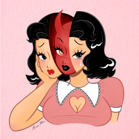 Image 4 of Devil girl keychain