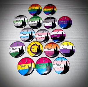 1.25" Bat Swarm Pride Buttons