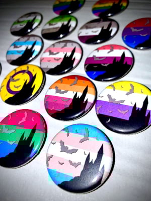 1.25" Bat Swarm Pride Buttons