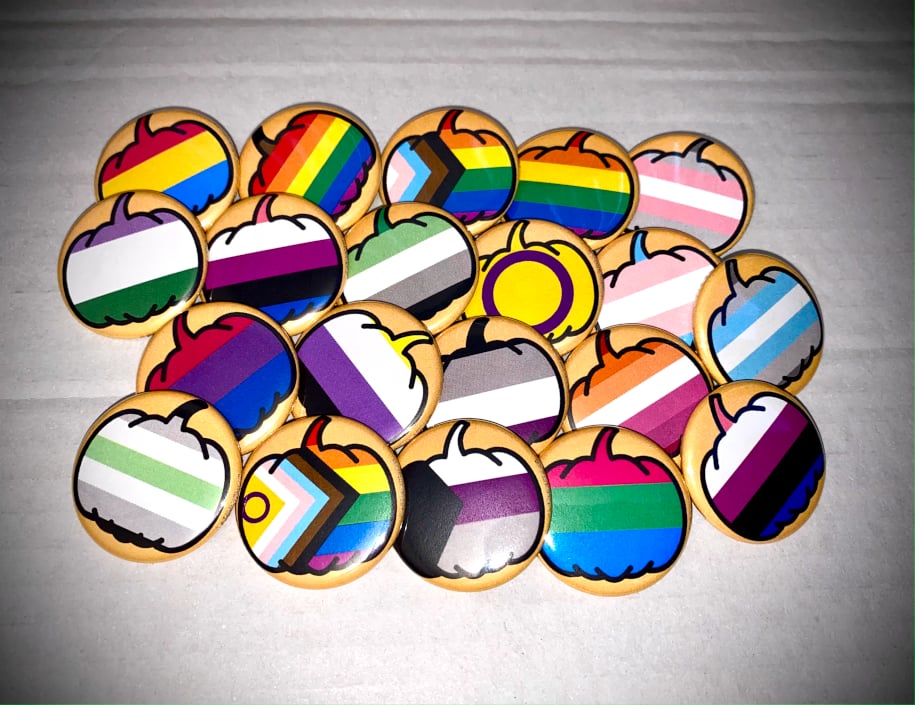 Philadelphia Pride flag buttons in bulk