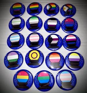 1.25" Crystal Ball Pride Button