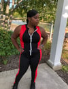 Black and red jumpsuit set