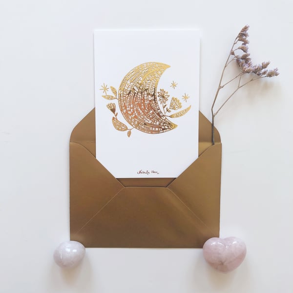 Image of Greeting Card *Gold Moon*