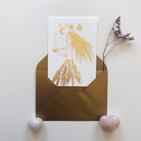 Image of Greeting Card *Mystical Tea Time*