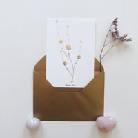 Image 1 of Greeting Card *Magic gold flower*