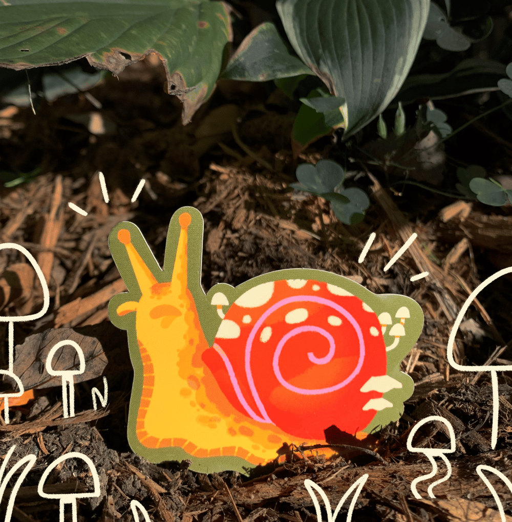 Image of Mushroom Snail Sticker 