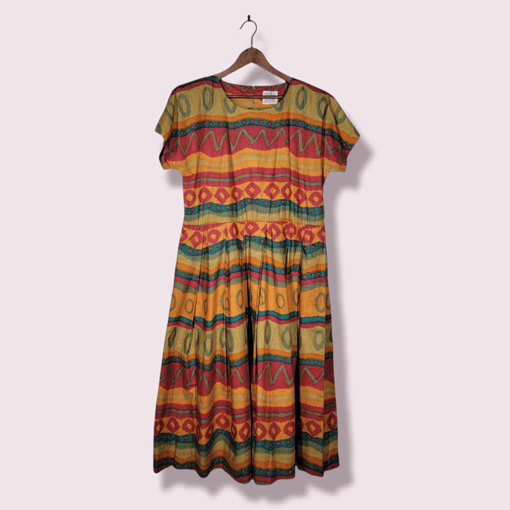 Image of Aztec Like Printed Midi Dress