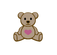 layered teddy bear stencil