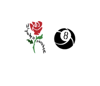 8 ball & rose pack
