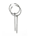 Textured Moon Drop Hoops