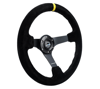 NRG Steering Wheel Black with Yellow Stripe