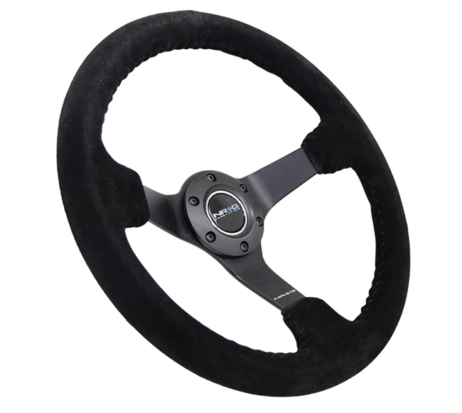 NRG Steering Wheel Black With Black Stitching