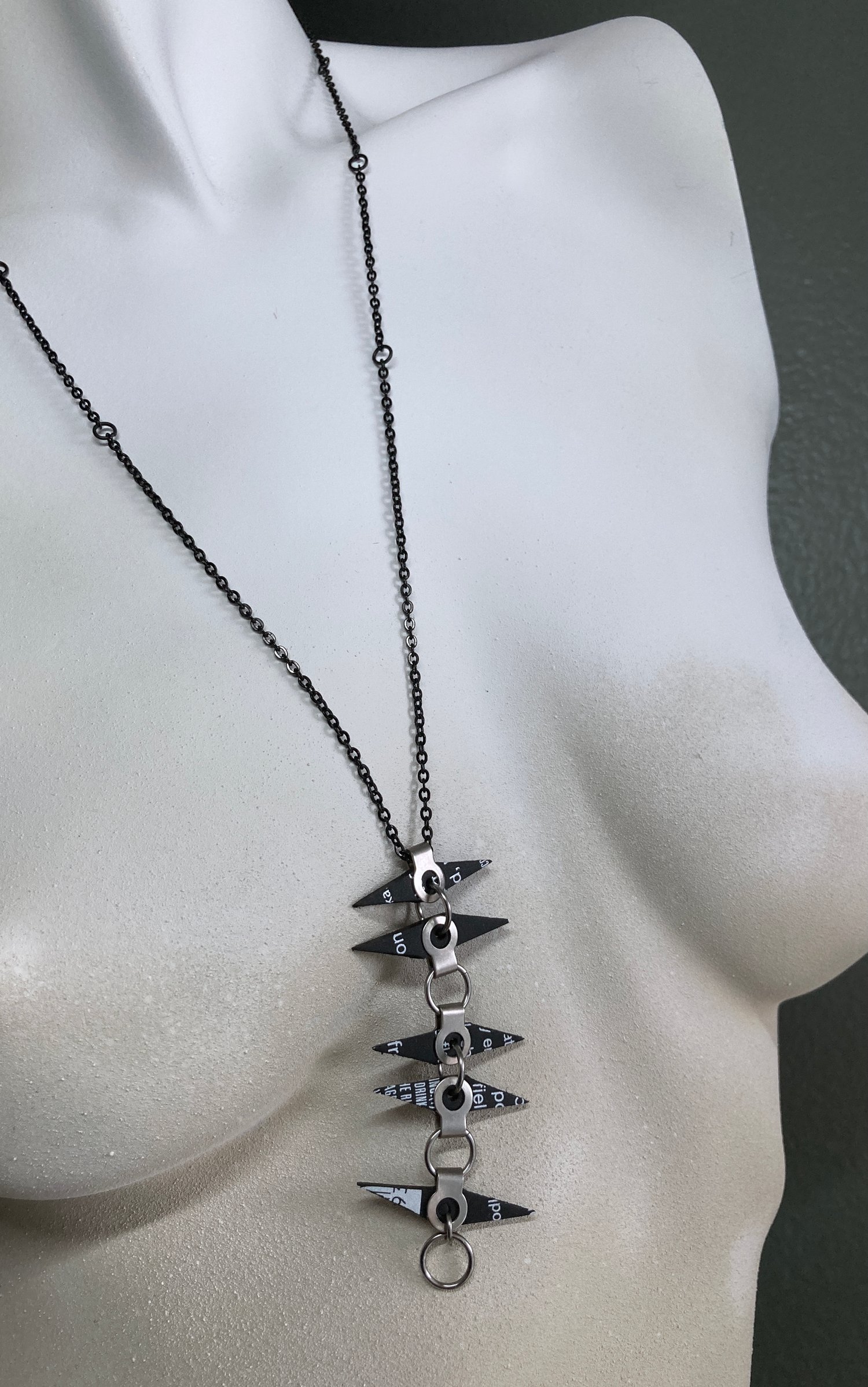 Image of SPIRIT || Vision -  Rubber & Stainless Steel Necklace on Adjustable Stainless Steel Chain