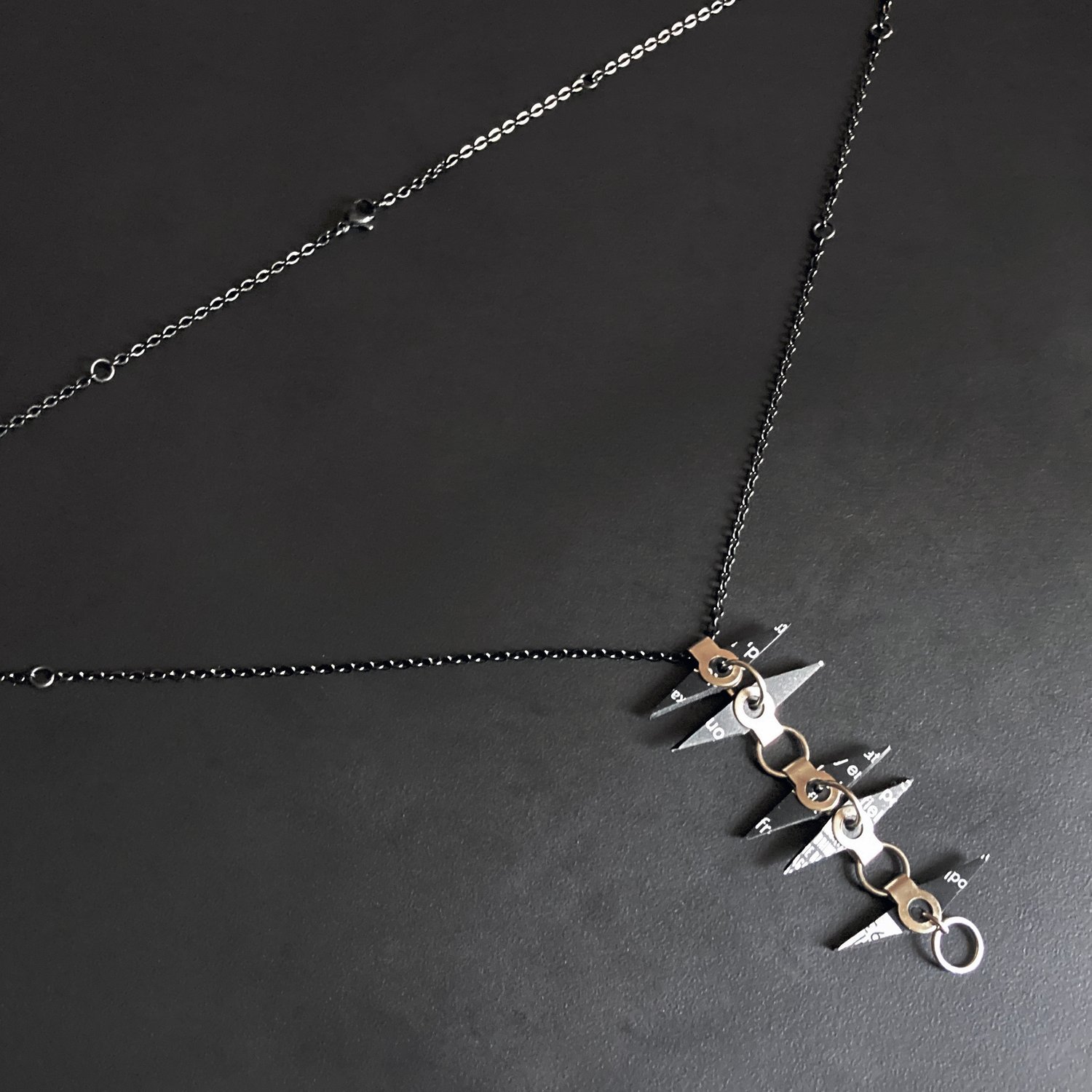 Image of SPIRIT || Vision -  Rubber & Stainless Steel Necklace on Adjustable Stainless Steel Chain