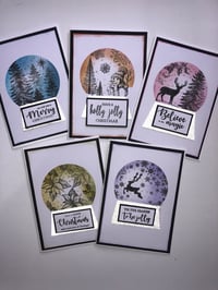 Image 1 of SNOW GLOBE CHRISTMAS SCENE CARDS