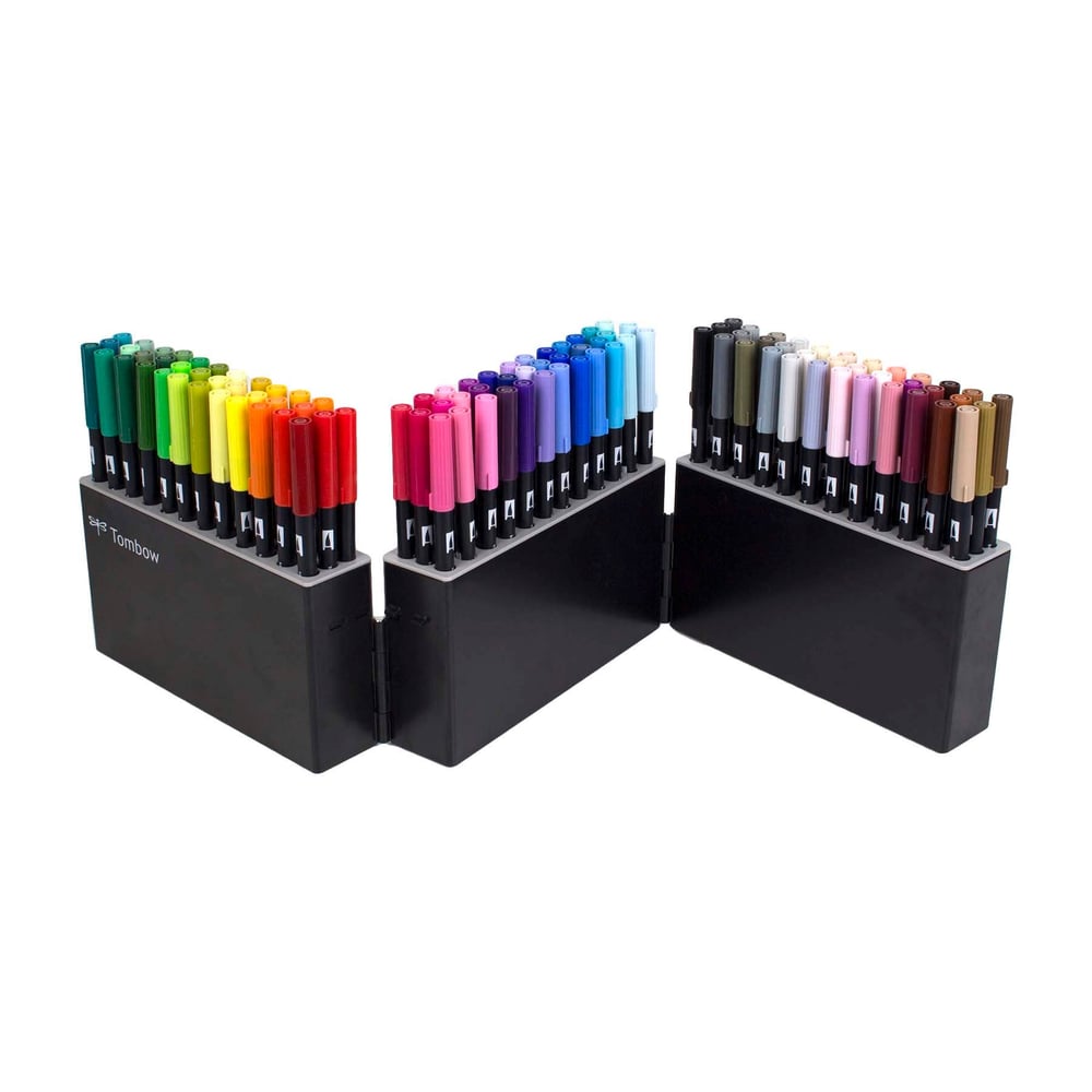 Image of Tombow - 108-Piece Dual Brush Pen Set in Marker Case
