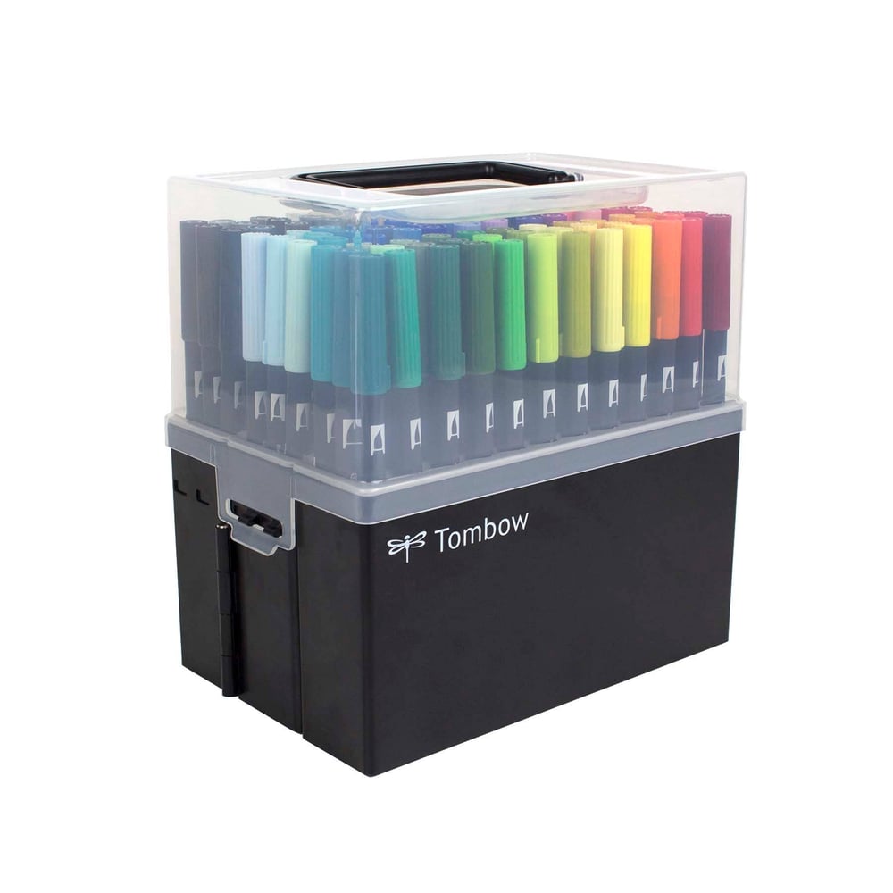 Image of Tombow - 108-Piece Dual Brush Pen Set in Marker Case