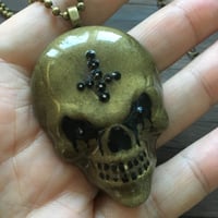 Image 4 of Bronze Resin Evil Skull Pendant *WAS £28 NOW £15*