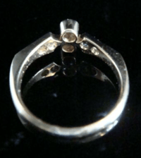 Image 3 of EDWARDIAN 18CT PLATINUM NATURAL OLD CUT DIAMOND TOI ET MOI RING
