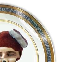 Image 3 of Eyeconic - Marlon Kitsch Face -Large Fine China Plate - #0776
