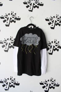 Image of when it’s rains long sleeve in blk/wht
