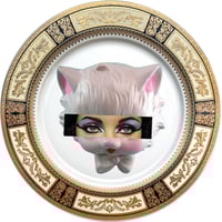 Image 1 of Eyeconic - Elizabeth Taylor Kitsch Face - Large Fine China Plate - #0744