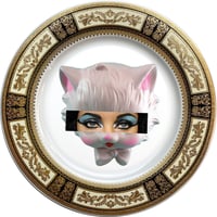 Image 1 of Eyeconic - Elizabeth Taylor Kitsch Face - Fine China Plate - #0740