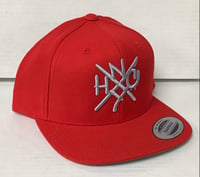 ORIGINAL NYHC New York Hardcore Snapback Hat RED & SILVER