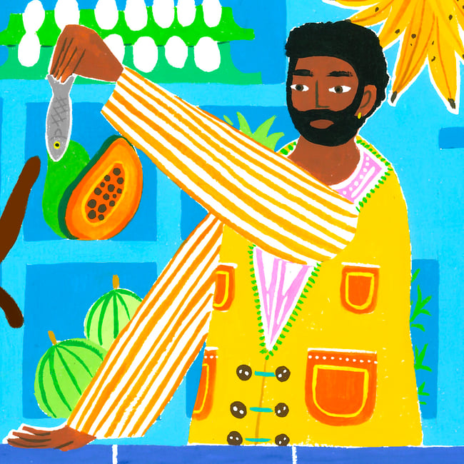 AFFICHE L'ÉPICERIE BLEUE