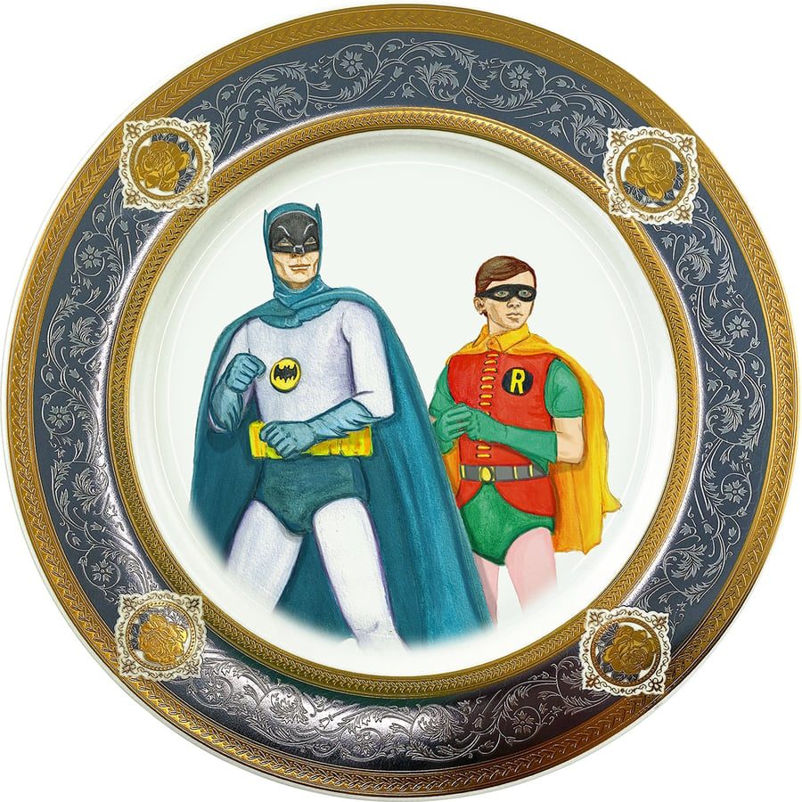 Image of Vintage Heroes - Large Fine China Plate - #0773