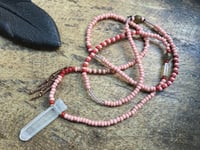 Image 3 of Pink Strand with Crystal n.9