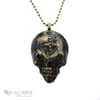 Bronze Evil Resin Skull Pendant in Faux Marble Stone Effect *ON SALE WAS £30 NOW £15*