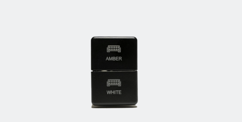 Image of DUAL FUNCTION TOYOTA OEM STYLE "AMBER & WHITE" SWITCH SMALL STYLE