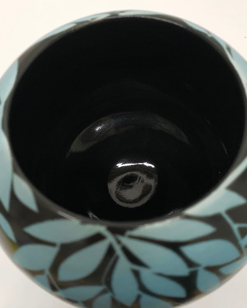Image of Blue Leaves Jar