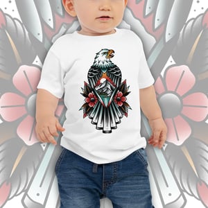 Image of EAGLE BABY TEE. 6-24 MONTHS