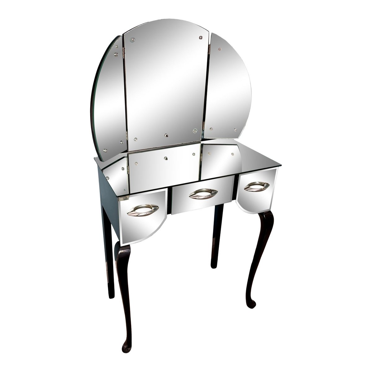 Antique Petit Art Deco Mirrored Vanity Table / Antiques Los Angeles