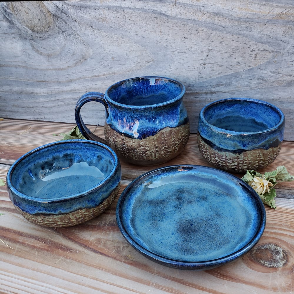 Image of Me Time 4-piece set: Nestled in the Forest Under Blue Skies #1 10/21