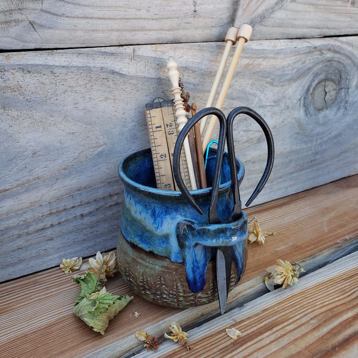 Image of Medium Crafter's Catch-all and snips: Nestled in the Forest under Bluebird Skies 10/21