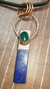 Image 2 of Lapis Lazuli with Green Onyx or Carnelian 